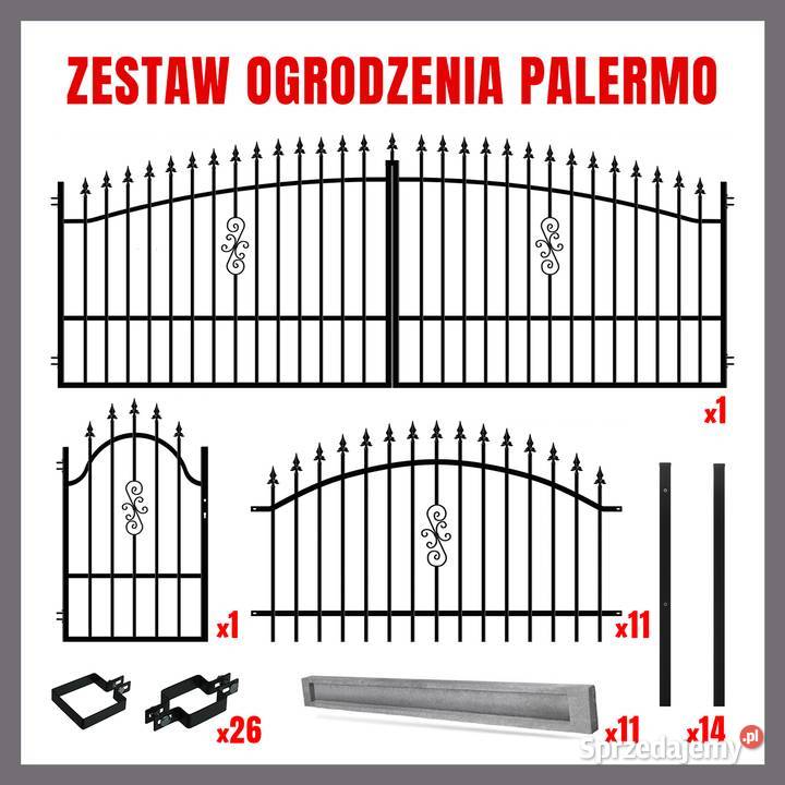 Kompletne ogrodzenie Palermo Polargos NOWE brama Michałowo
