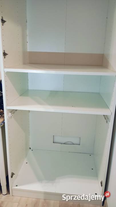 Szafa pax IKEA biała 75x60x236 fronty lustro Plewiska