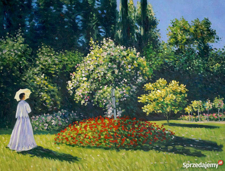 Obraz olejny Kobieta w ogrodzie Claude Monet mazowieckie