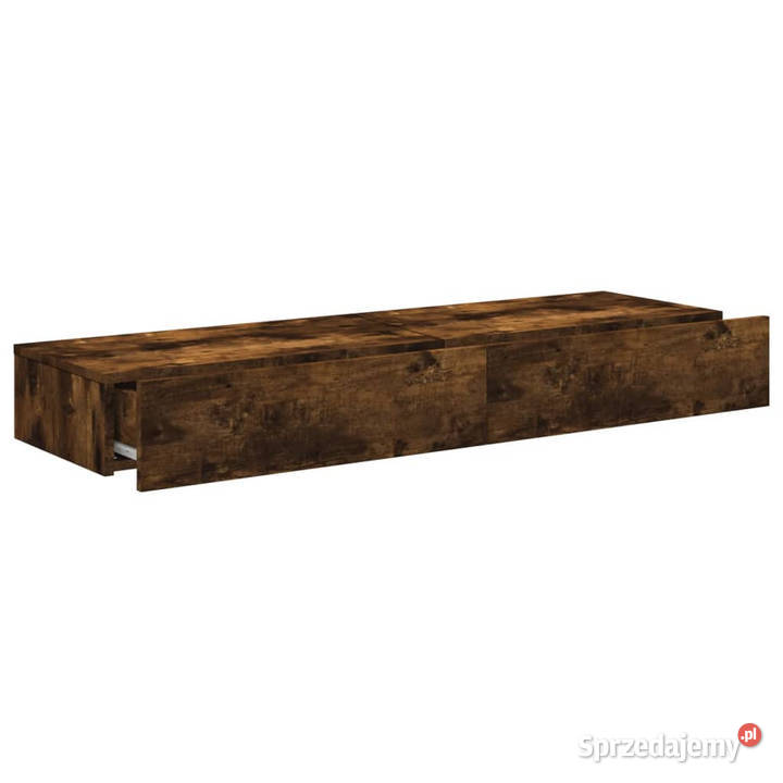 Szafki pod TV z LED 2 przydymiony dąb 60x35x155 Warszawa