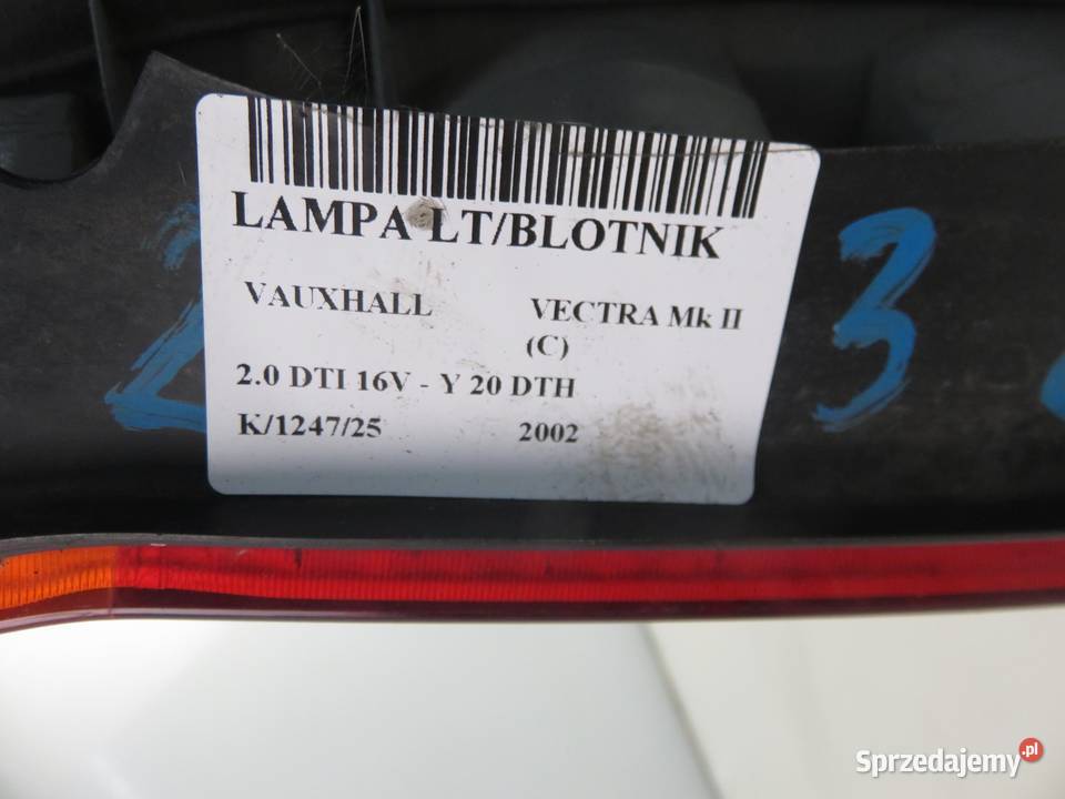 LAMPA LEWA TYLNA VAUXHALL VECTRA Mk II małopolskie
