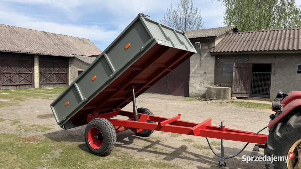 Przyczepa Rolnicza jednoosiowa wywrotka z kiprem Parznice