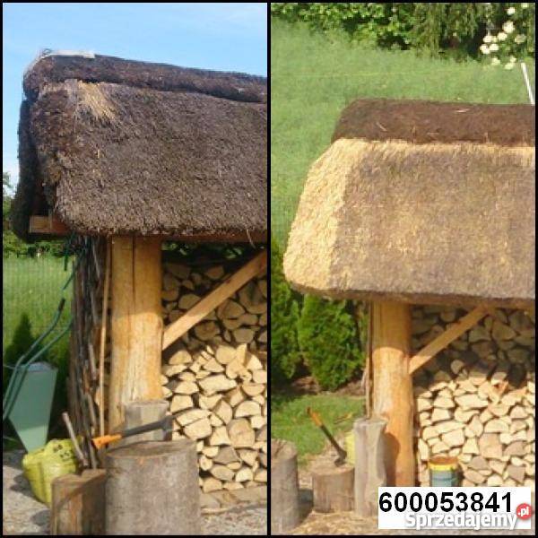remont renowacja dachu trzcinowego strzecha Trzebnica