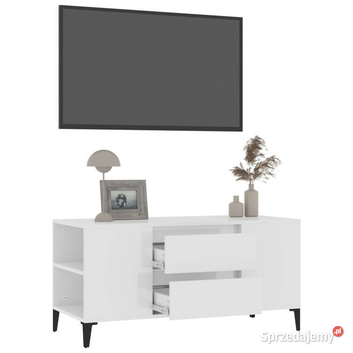 Szafka pod TV wysoki połysk biała 102x445x50 Warszawa