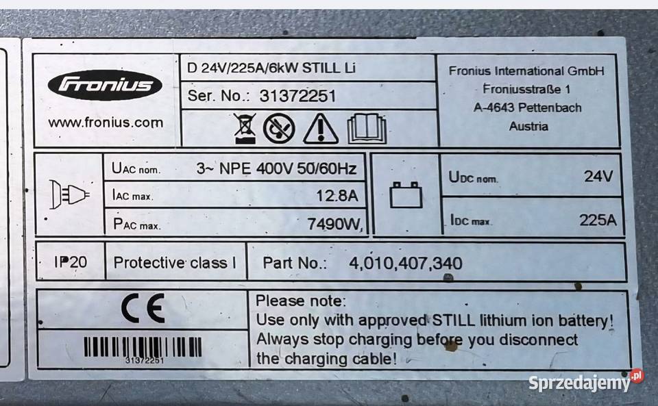 STILL Bateria LitowoJonowa BTR023VVL41MS Dąbrowa Górnicza