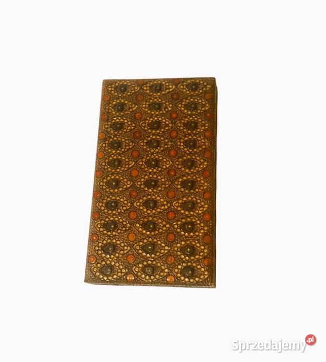 Drewniana szkatułka rękodzieło ludowe Warszawa