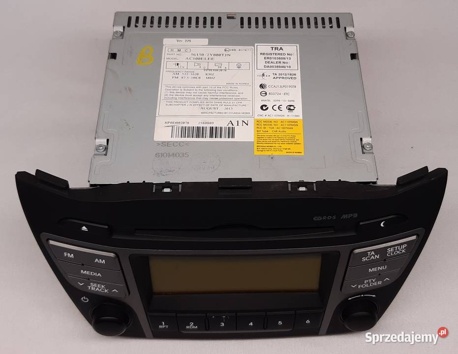 RADIO CD MP3 BLUETOOTH HYUNDAI IX35 AC110ELEE Wyposażenie wnętrza