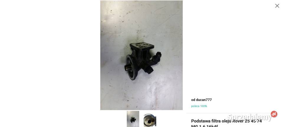 Podstawa filtra oleju Rover 25 45 74 MG 16 16k4f Jelcz-Laskowice