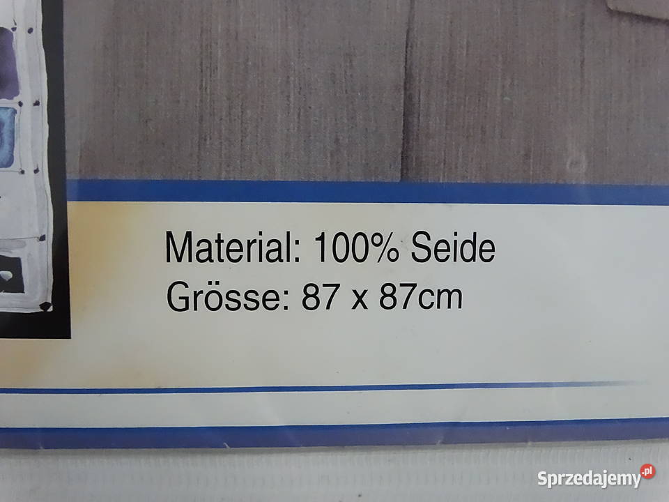 Elegancka Chusta Jedwabna 100 Seide Marka GIADA biały Biłgoraj