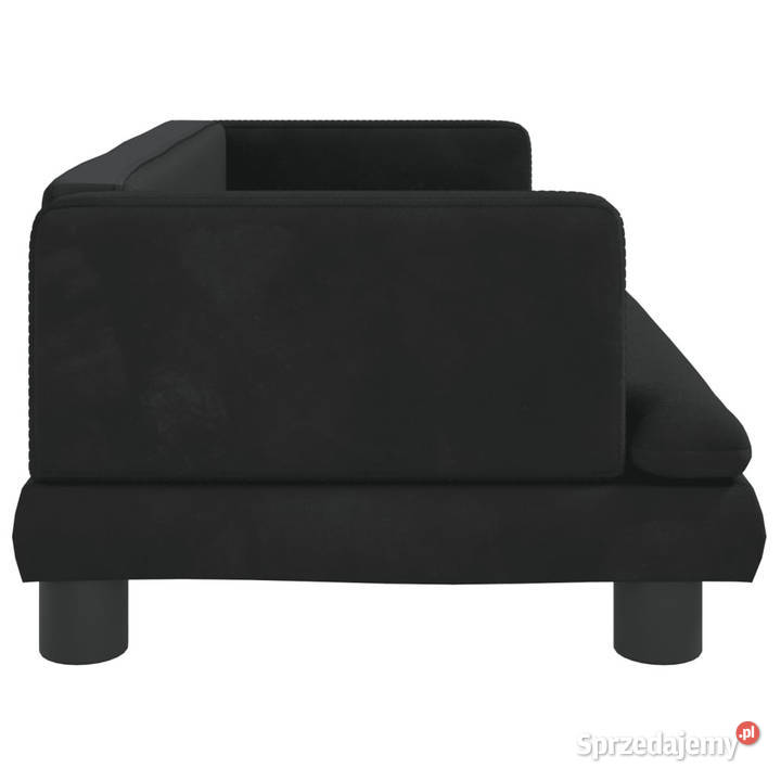 Sofa dzieci czarna 80x45x30 aksamit WM3196309 mazowieckie Warszawa