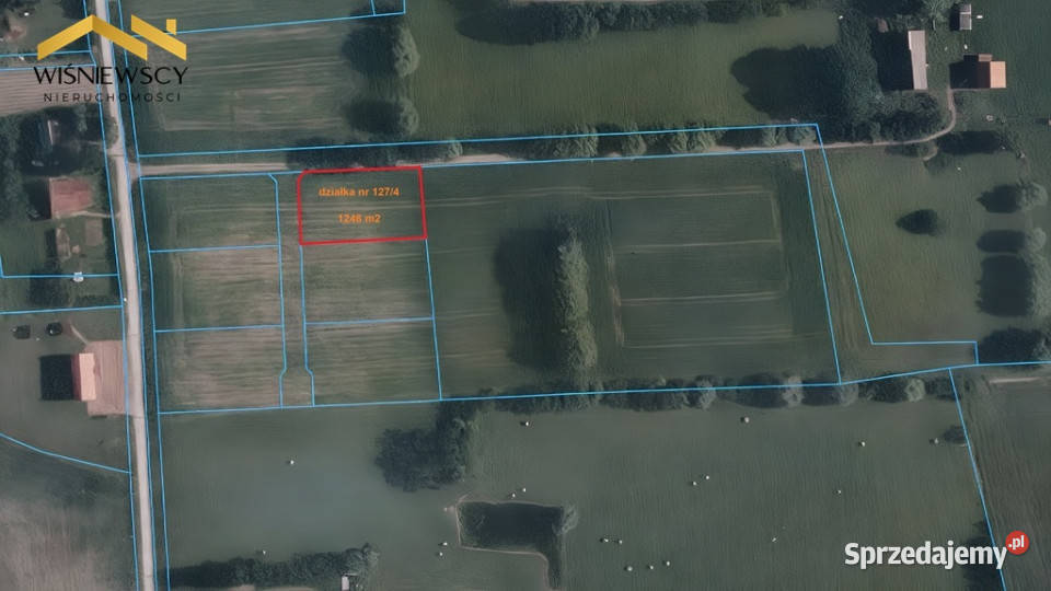 Działka budowlana Wikrowo 1480m2 90m2 Wikrowo utwardzona warmińsko-mazurskie sprzedam