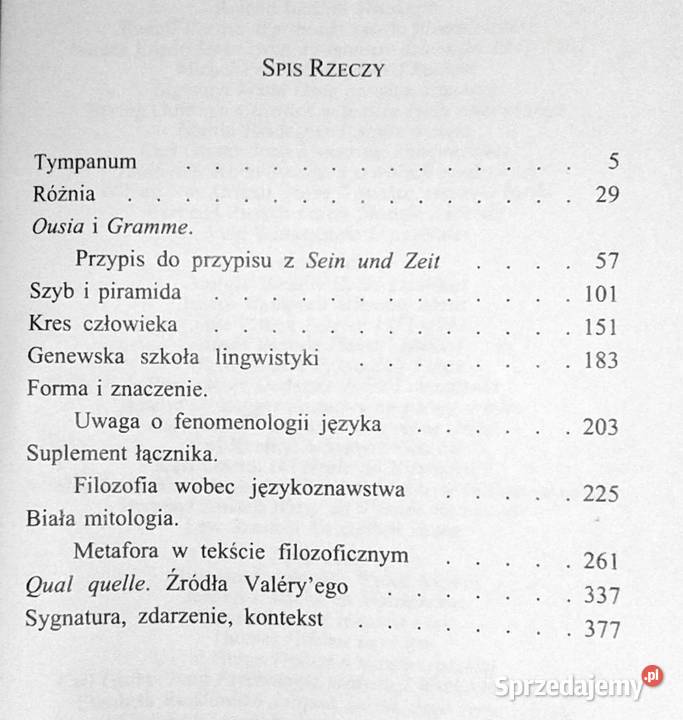 Marginesy filozofii Jacques Derrida Chełm