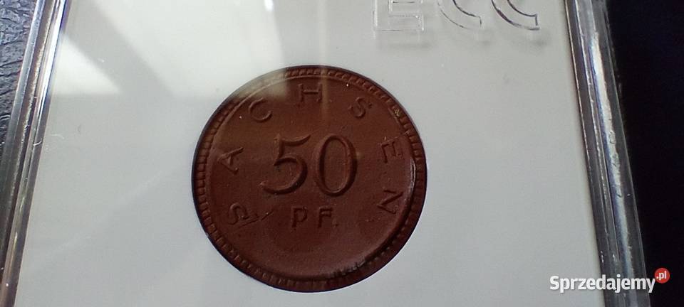 Stare monety 50 fenig 1921 porcelana Niemcy podkarpackie Lesko
