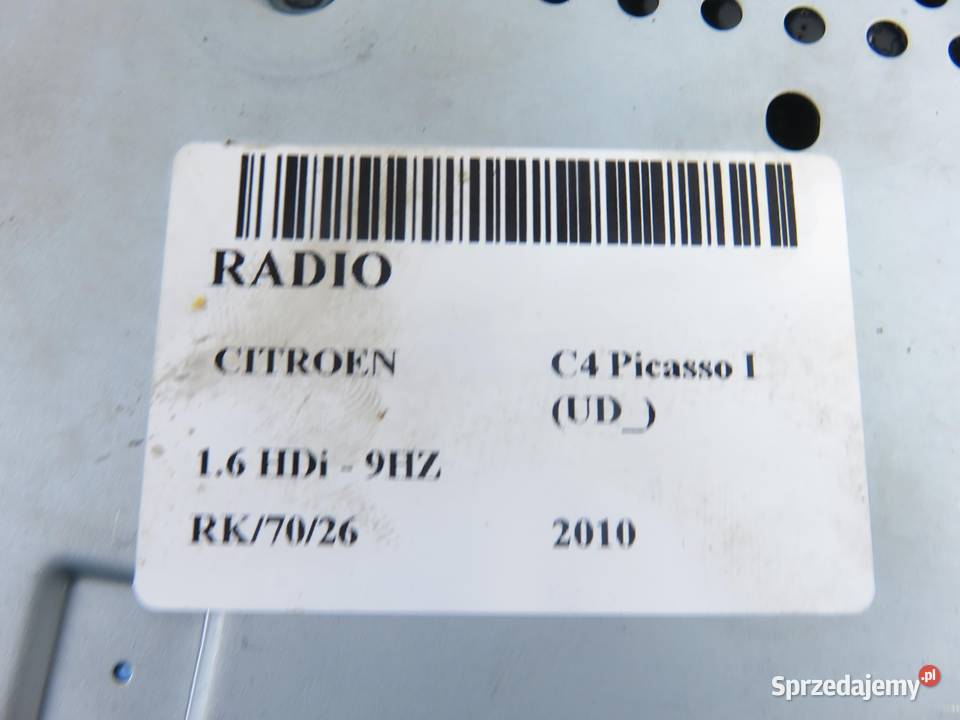RADIO CITROEN C4 Picasso I 96737708XT
