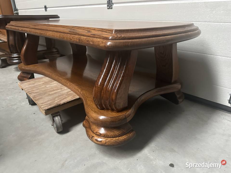 Masywna dębowa ława rustykalna 138 wielkopolskie Sławoszewek sprzedam