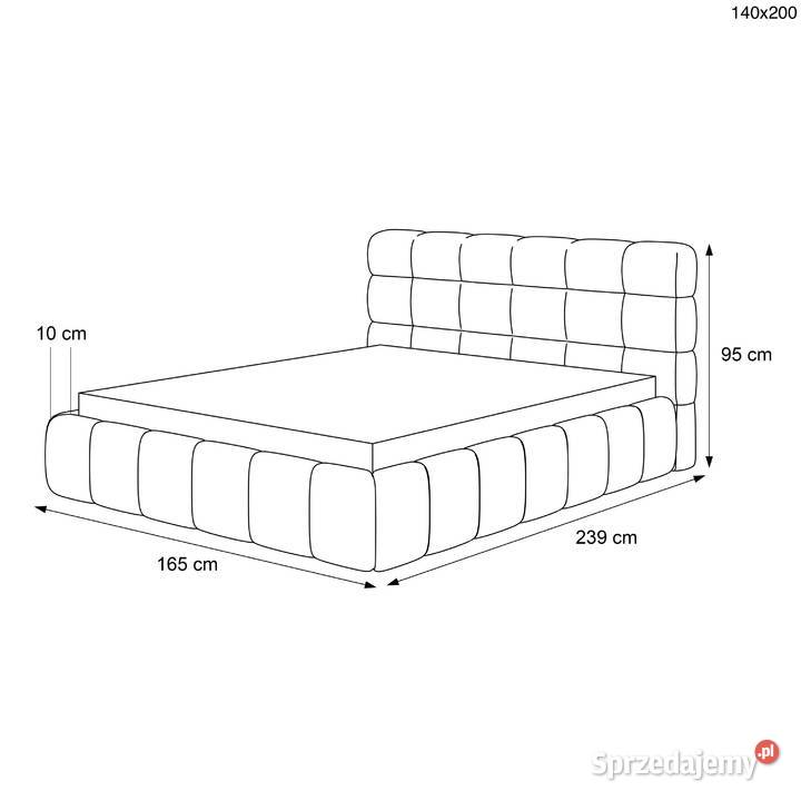 Łóżko tapicerowane z pojemnikiem Bubble różne Tarchały Małe sprzedam