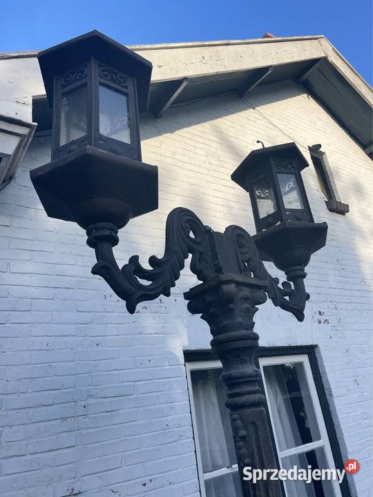 Antyk stara pałacowa lampa wys 3 metry waga 200 dolnośląskie Bystrzyca Kłodzka