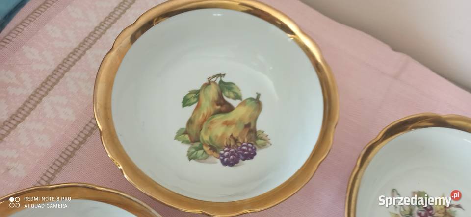 Patera z owocami Bohemia Czechslovakia Głęboka Gdańsk