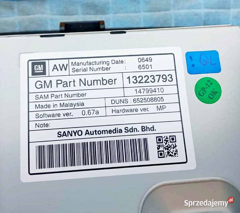 OPEL INSIGNIA A PANEL WYŚWIETLACZ NAWIGACJA Radom sprzedam