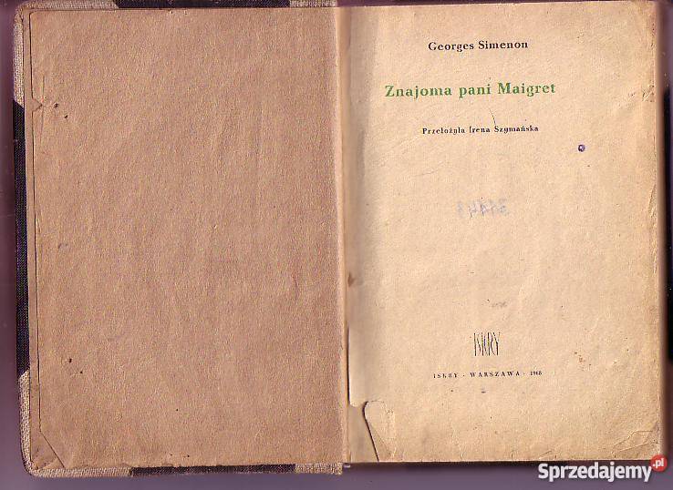5609 ZNAJOMA PANI MAIGRET GEORGES SIMENON Czyrna
