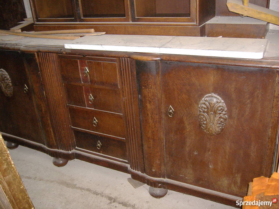 Kredens międzywojenny z nadstawką wielkopolskie Wągrowiec