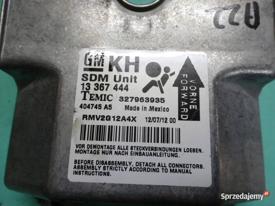 OPEL ZAFIRA B 13r moduł AIRBAG 13367444 sprzedam