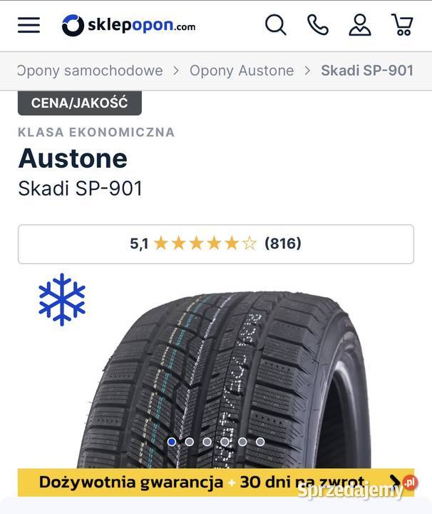 Opony zimowe Austone 20545 r17 Samochodowe Nowy Sącz sprzedam