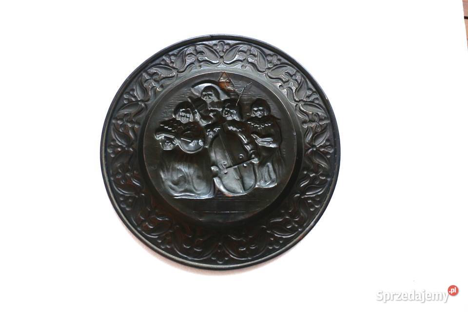 Duży metalowy talerz relief metaloplastyka Gdańsk sprzedam