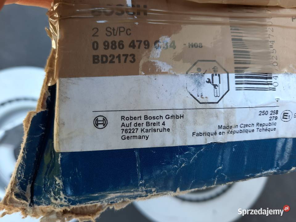 Tarcza hamulcowa Bosch 0986479034 Mazda 323 626 Szczerbice sprzedam