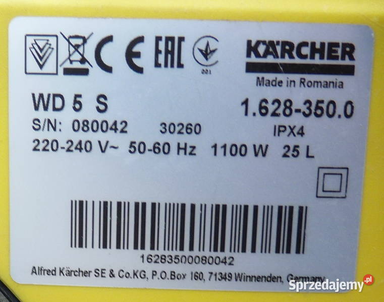 Odkurzacz przemysłowy Karcher WD 5 S dolnośląskie Wrocław