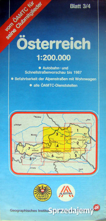 sterreich mapa samochodowa 1200 000 Limanowa