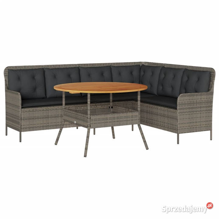 2częściowa sofa ogrodowa z poduszkami szara Warszawa