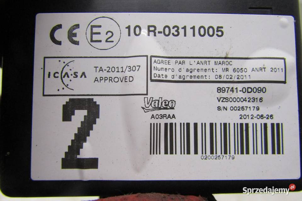 MODUŁ STEROWNIK TOYOTA YARIS III 897410D090