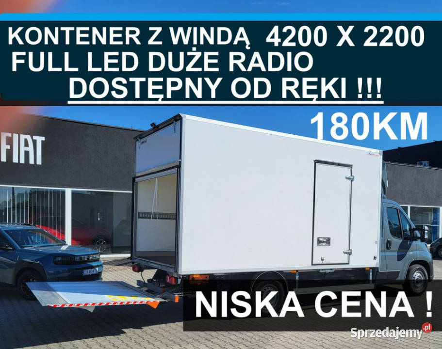 Fiat Ducato L4 Kontener z windą 4200x2200 Full Fiat Szczecinek