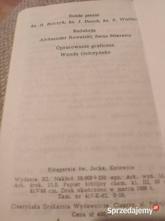 Skarbiec Modlitw i Pieśni 1983 religioznawstwo, nauki teologiczne sprzedam