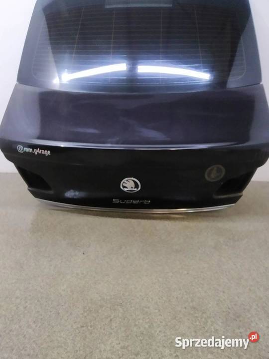 KLAPA TYŁ SZYBA SEDAN CZARNA Skoda Superb II Klapy bagażnika