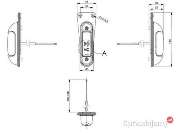 Lampa obrysowa LED 0817W prostokątna 1224V Kamionna sprzedam