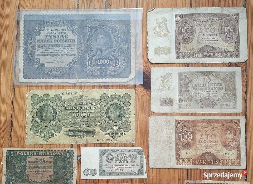 Zestaw Banknotów x11 Stara Polska SPII Gliwice