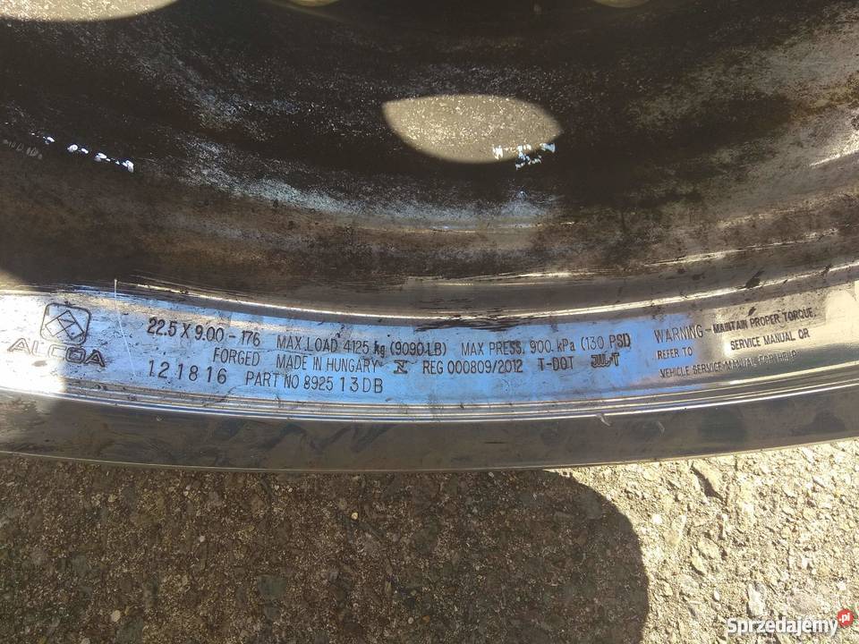 Felga Aluminiowa Alcoa 225X900 Części Kopice