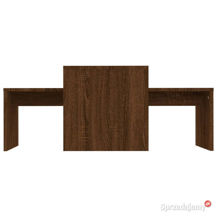 Stolik kawowy brązowy dąb 100x48x40 materiał Warszawa