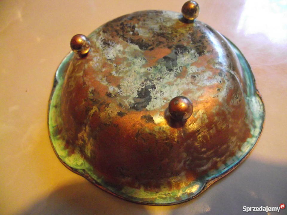 MAŁA PATYNOWANA CZARECZKA Z PLATERU ART DECO Piła