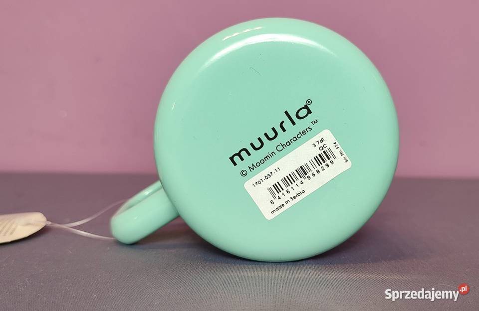 Kubek Muminki Muminek zielony MUURLA emaliowany Kubki Jasień