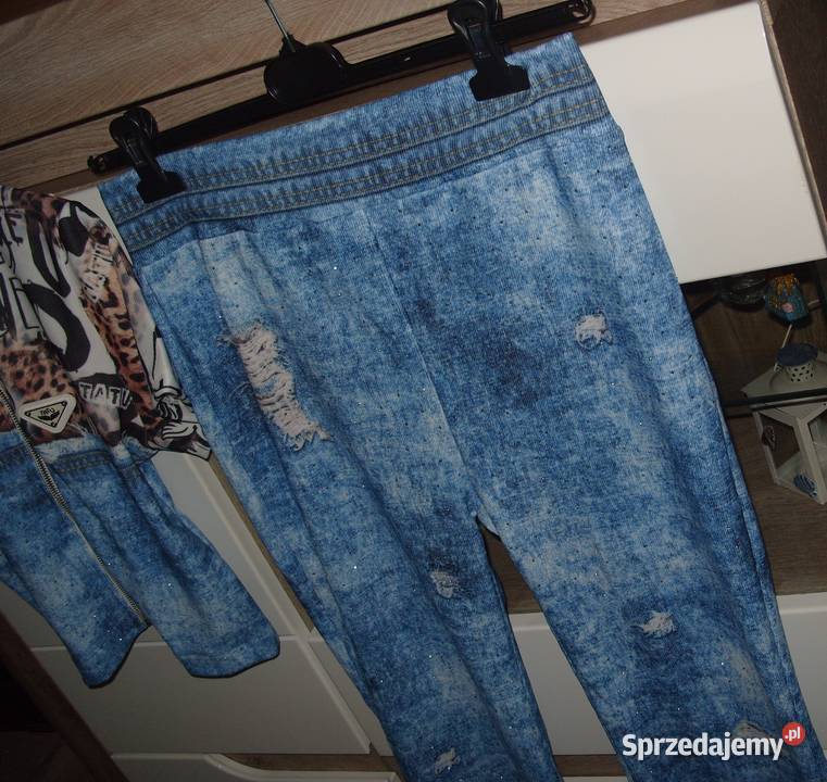 na wysokie panie komplet TATU ala jeans Blink Panterka