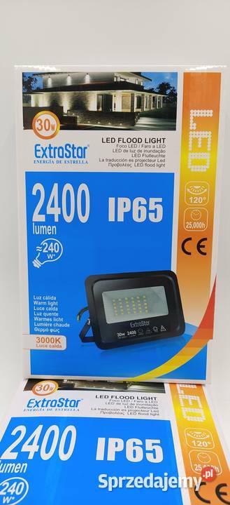 Reflektor 2 LED 30W EXTRASTAR Super Jasny LED Ząbki