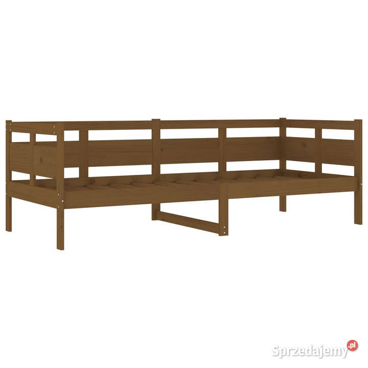Łóżko dzienne miodowe lite drewno sosnowe 80x200