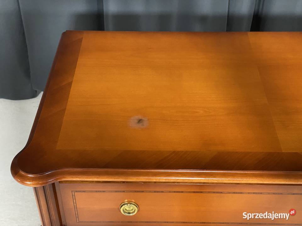 Intarsjowany wiśniowy barek komoda szafka na Budno