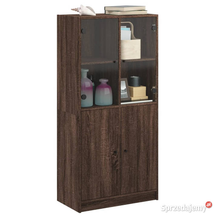 Szafka z drzwiczkami brązowy dąb 68x37x142 mazowieckie sprzedam