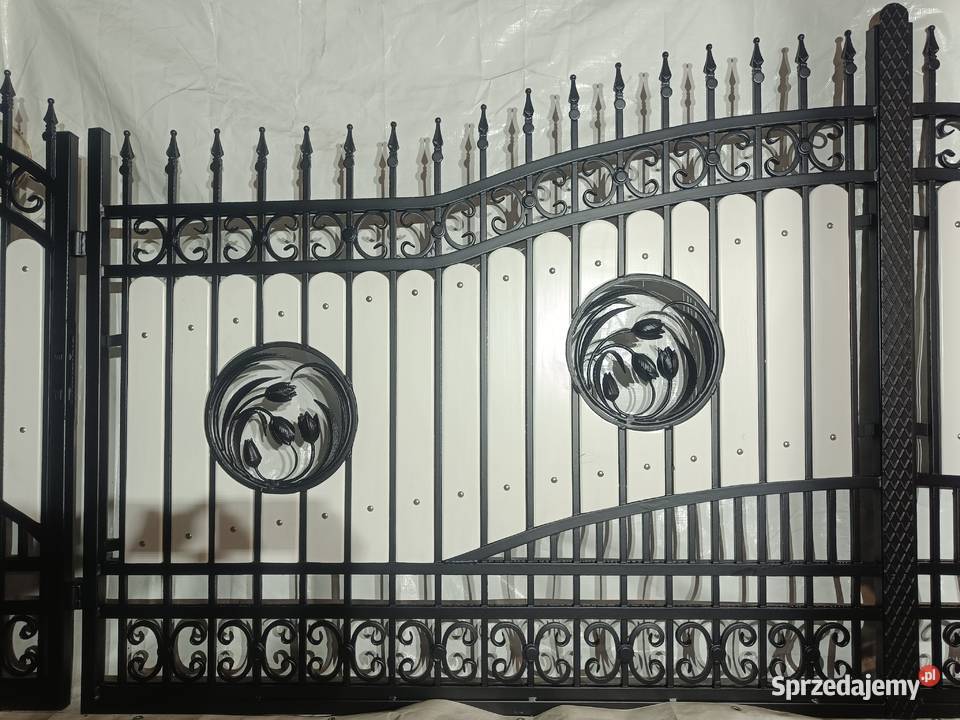 Brama Wjazdowa Dwuskrzydłowa Kuta Pręt Pełny świętokrzyskie