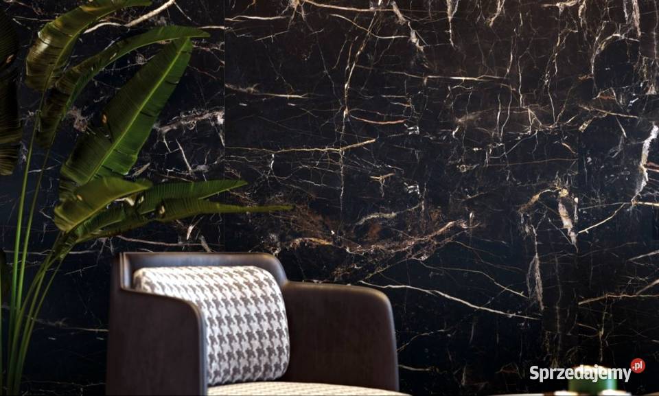 GRES POLEROWANY MARQUINA GOLD ŻYŁKA 60x60 wysoki Łask