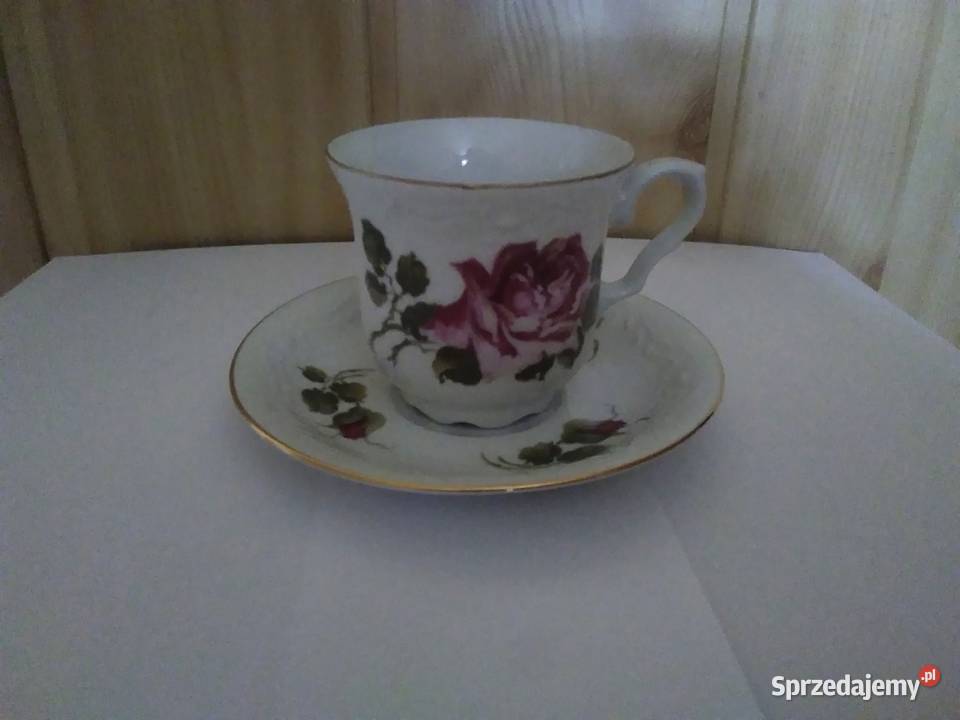 Zestaw porcelanowy 5 Filiżanek Duet Róże Świdnica